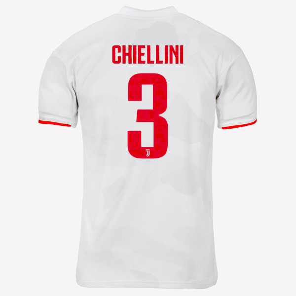 Camiseta Juventus NO.3 Chiellini Replica Segunda Ropa 2019/20 Gris Blanco